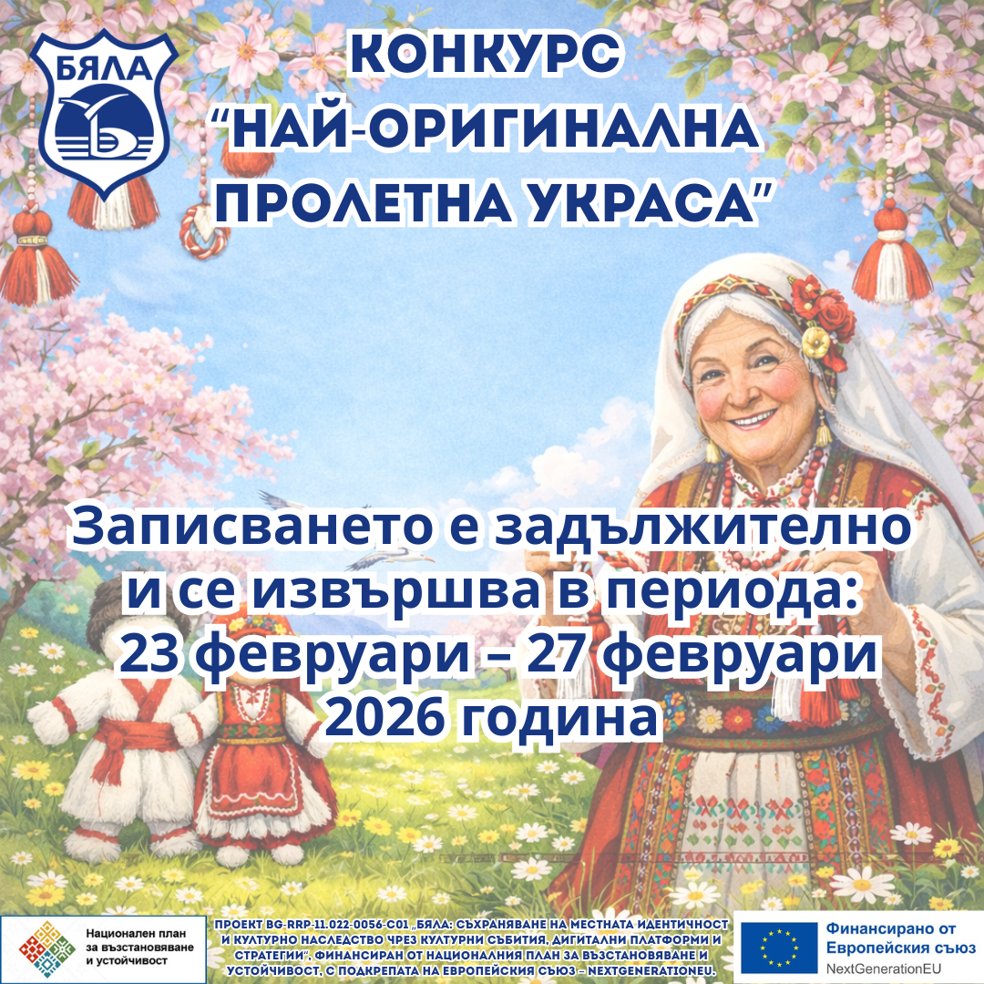 Конкурс „Най-красива пролетна украса“ Бяла 2026